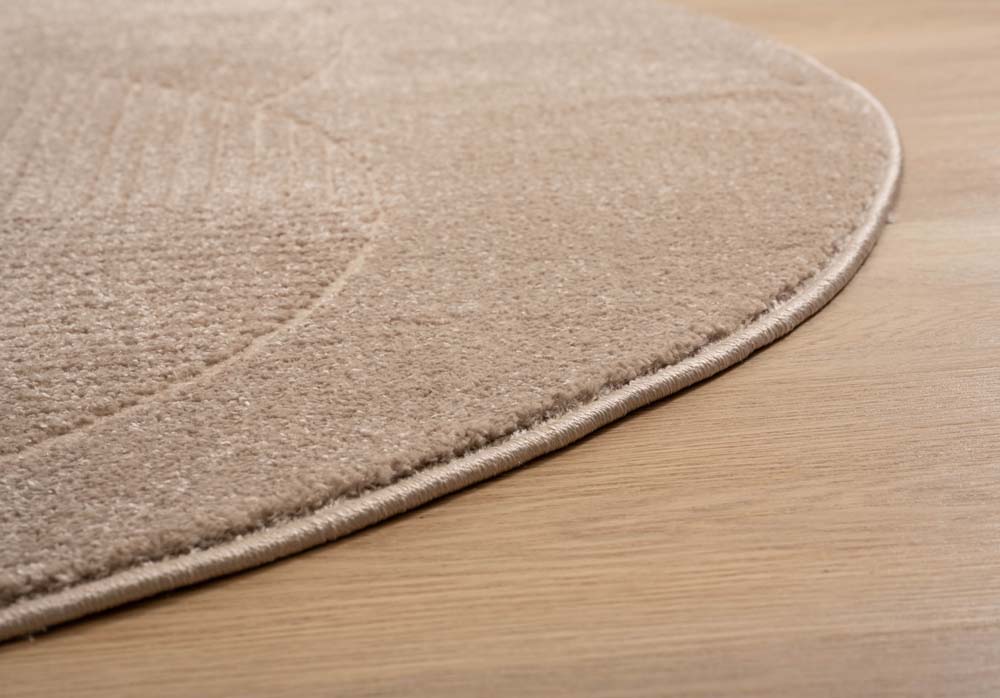 Alfombra redonda de estilo escandinavo - Contour Circle Beige - close up Alfombra redonda de estilo escandinavo - Contour Circle Beige - close up
