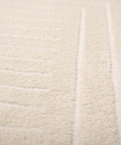 Alfombra cuadrada de estilo escandinavo - Contour Edge Crema - close up