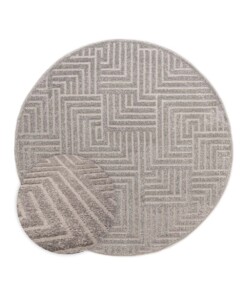 Alfombra redonda de estilo escandinavo - Contour Gem Gris - overzicht