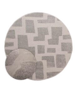 Alfombra redonda de estilo escandinavo - Contour Stone Gris - overzicht
