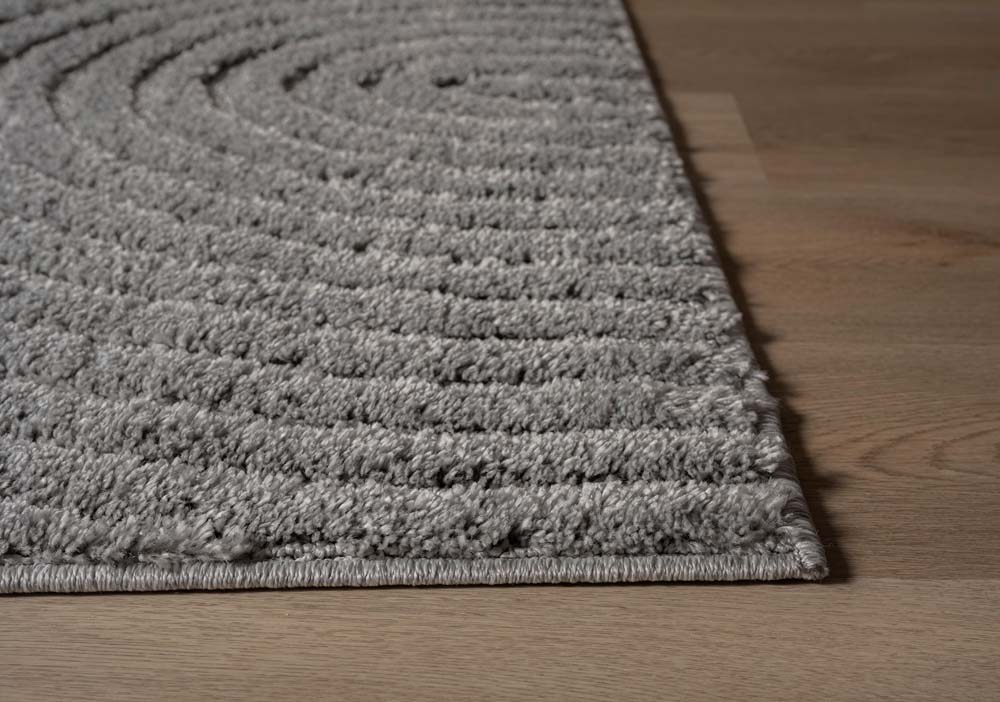 Alfombra de estilo escandinavo - Arc Curve Gris Claro - close up Alfombra de estilo escandinavo - Arc Curve Gris Claro - close up