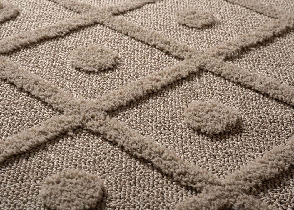 Alfombra de estilo escandinavo - Arc Diamond Beige - close up Alfombra de estilo escandinavo - Arc Diamond Beige - close up