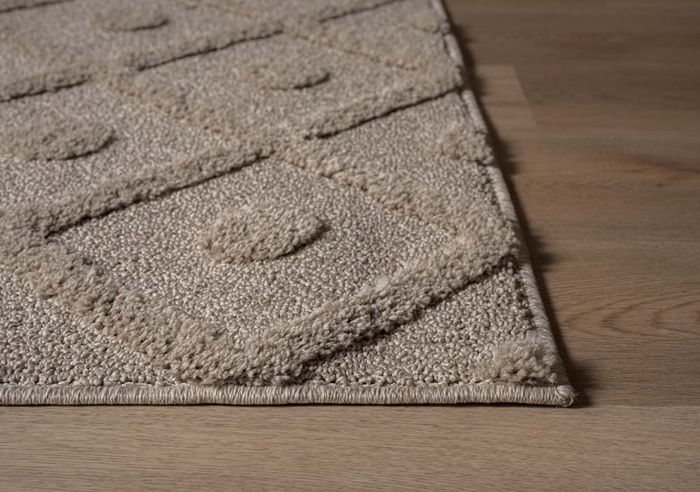 Alfombra de estilo escandinavo - Arc Diamond Beige - close up Alfombra de estilo escandinavo - Arc Diamond Beige - close up