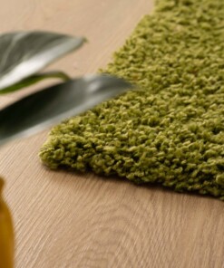 Alfombra de pasillo de pelo largo Shaggy Trend - Verde - close up, thumbnail Alfombra de pasillo de pelo largo Shaggy Trend - Verde - close up, thumbnail