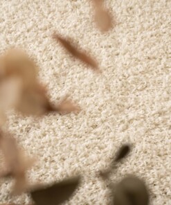 Alfombra redonda de pelo largo Shaggy Trend - Marfil - close up, thumbnail