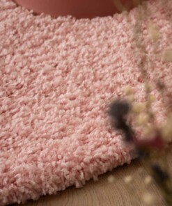 Alfombra redonda de pelo largo Shaggy Trend - Rosa claro - close up, thumbnail Alfombra redonda de pelo largo Shaggy Trend - Rosa claro - close up, thumbnail