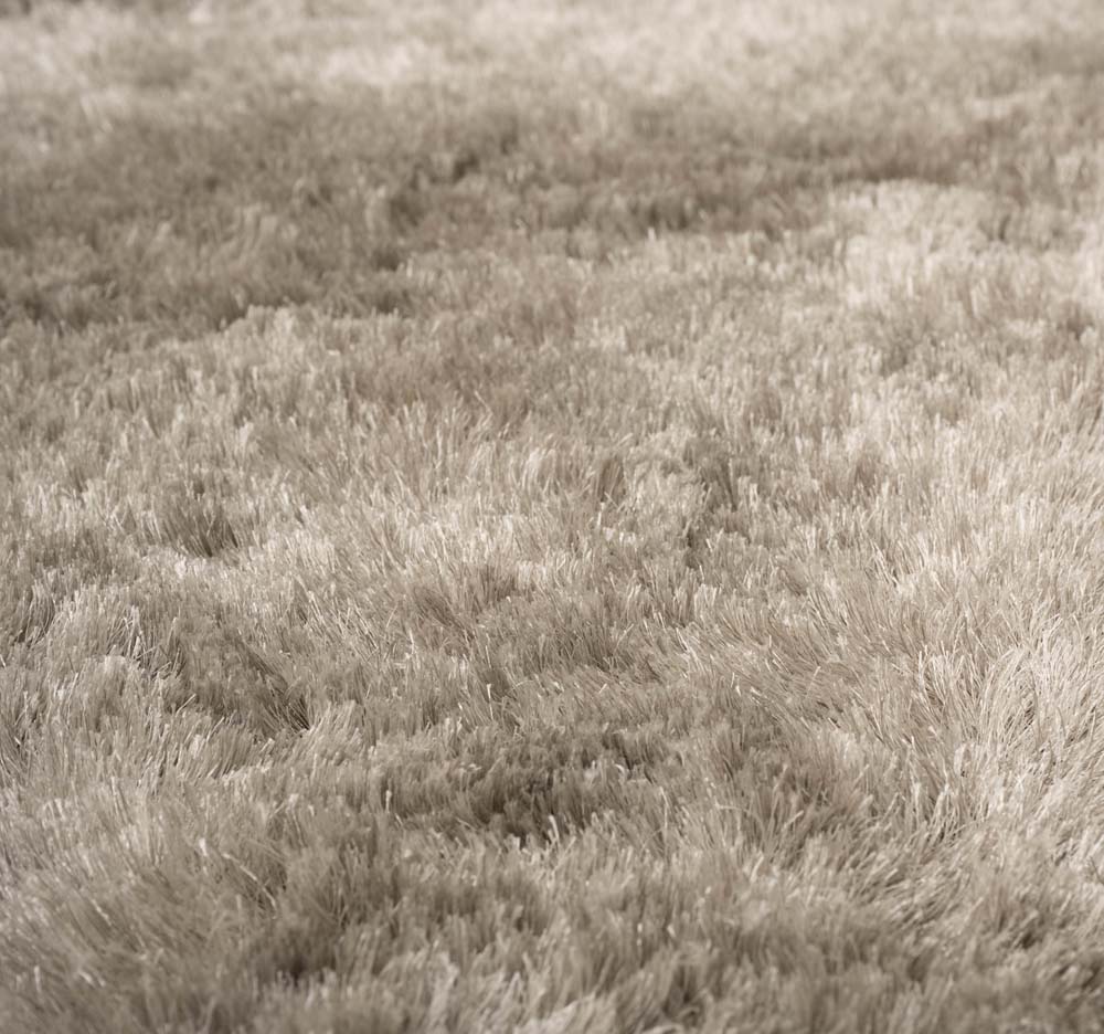 Alfombra redonda Shaggy - Spark Plata - close up Alfombra redonda Shaggy - Spark Plata - close up