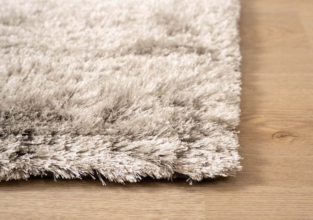 Alfombra Shaggy - Spark Plata - close up Alfombra Shaggy - Spark Plata - close up