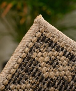 Alfombra cuadrada de exterior Sunny Oriental - Beige/Negro - close up, thumbnail Alfombra cuadrada de exterior Sunny Oriental - Beige/Negro - close up, thumbnail