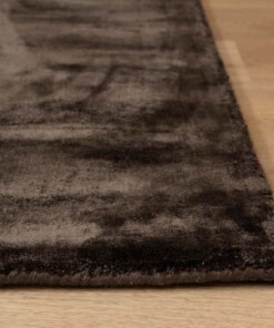 Alfombra de viscosa - Pearl Marrón Oscuro - close up, thumbnail