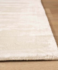 Alfombra cuadrada de viscosa - Pearl Blanco - close up, thumbnail