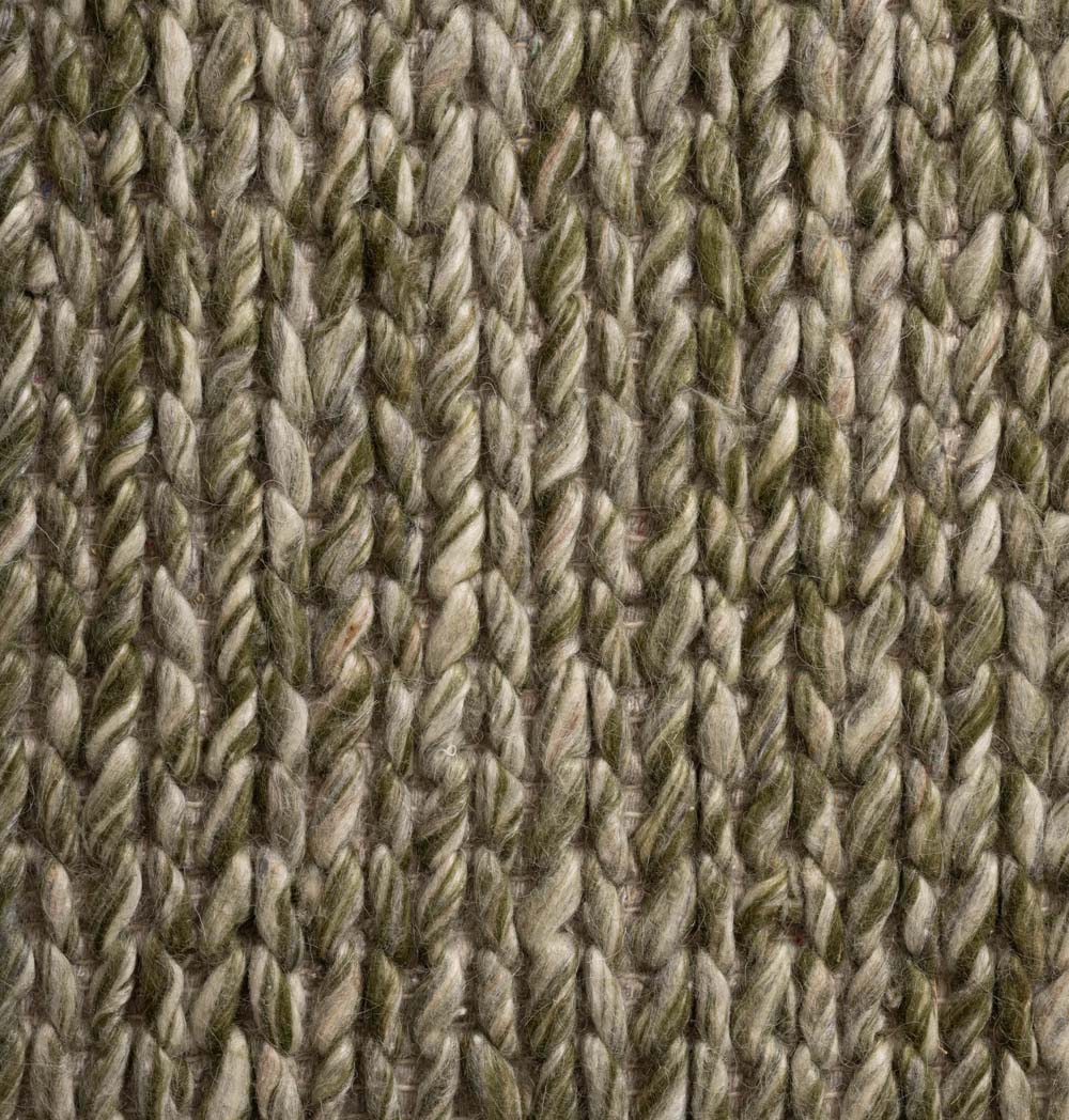 Alfombra de lana - Hyssing Verde oliva - close up Alfombra de lana - Hyssing Verde oliva - close up