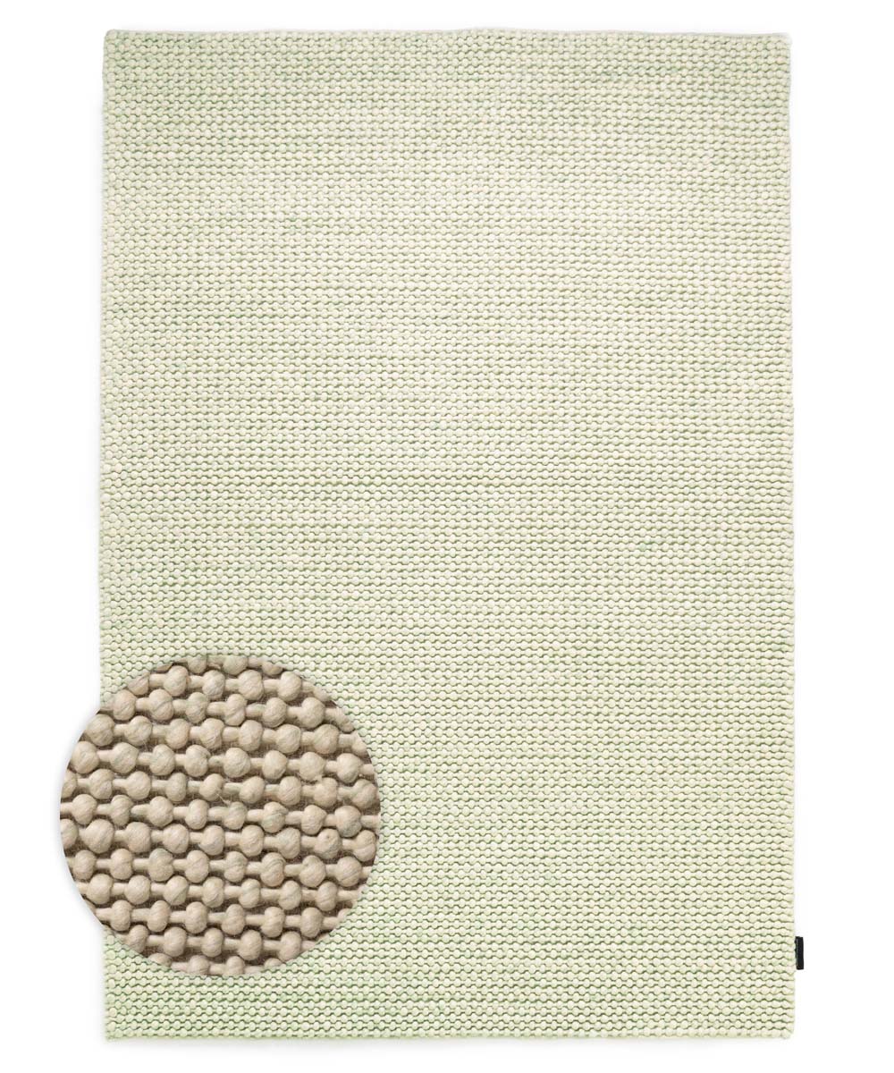 Alfombra de lana - Løkke Verde Menta - overzicht Alfombra de lana - Løkke Verde Menta - overzicht