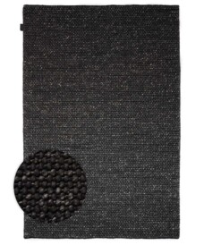 Alfombra de lana - Løkke Negro - overzicht, thumbnail