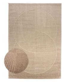 Alfombra pasillo escandinavo - Contour Circle beige - overzicht, thumbnail