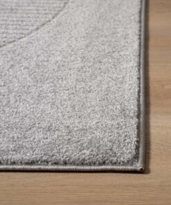 Alfombra de estilo escandinavo - Contour Circle Gris - close up, thumbnail