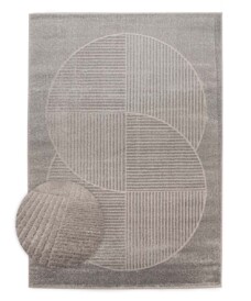 Alfombra de estilo escandinavo - Contour Circle Gris - overzicht, thumbnail