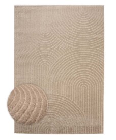 Alfombra de estilo escandinavo - Contour Curve Beige - overzicht, thumbnail Alfombra de estilo escandinavo - Contour Curve Beige - overzicht, thumbnail