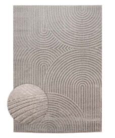 Alfombra de estilo escandinavo - Contour Curve Gris - overzicht, thumbnail Alfombra de estilo escandinavo - Contour Curve Gris - overzicht, thumbnail