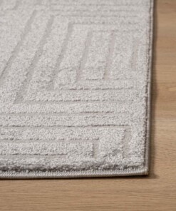 Alfombra cuadrada de estilo escandinavo - Contour Gem Gris - close up, thumbnail