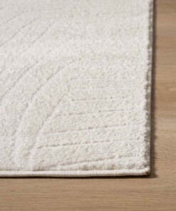 Alfombra de estilo escandinavo - Contour Leaf Crema - close up, thumbnail Alfombra de estilo escandinavo - Contour Leaf Crema - close up, thumbnail