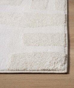 Alfombra de estilo escandinavo - Contour Stone Crema - close up, thumbnail