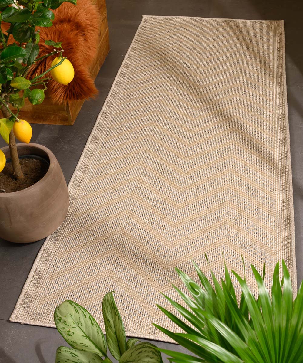 Alfombra de balcón efecto yute Sunny Contour - Beige - sfeer Alfombra de balcón efecto yute Sunny Contour - Beige - sfeer