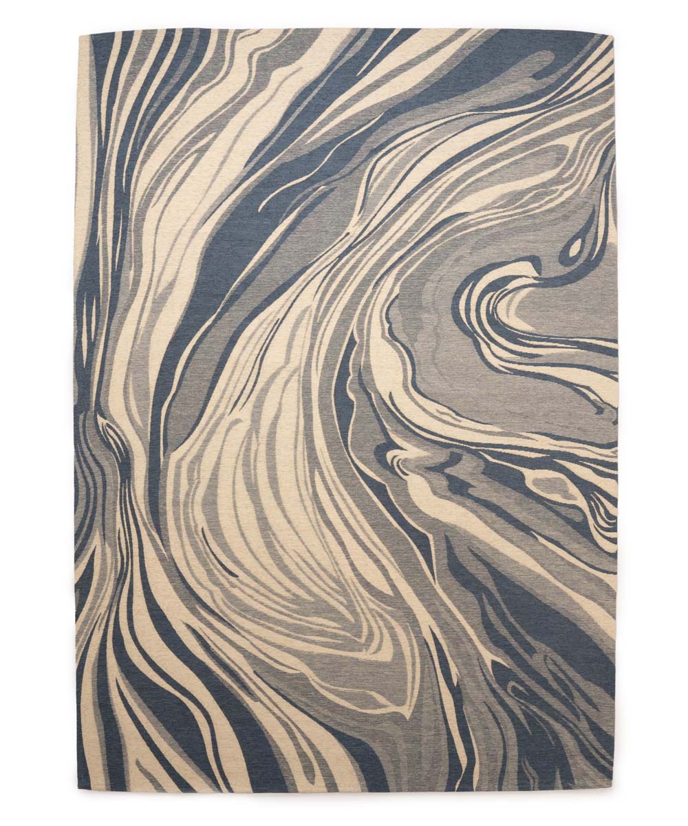 Alfombra efecto mármol - Weave Marblel Gris/Azul - overzicht Alfombra efecto mármol - Weave Marblel Gris/Azul - overzicht