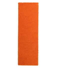 Alfombra de pasillo de pelo largo Shaggy Trend - Naranja - overzicht, thumbnail