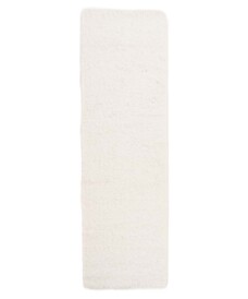 Alfombra de pasillo de pelo largo Shaggy Trend - Blanco - overzicht, thumbnail