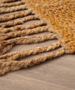 Alfombra cuadrada de yute - Chunky Oro/Natural