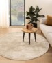 Alfombra redonda de viscosa - Pearl Crema - sfeer, thumbnail