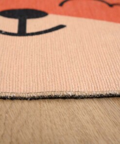 Alfombra para niños con zorros - Smile Terracota - close up, thumbnail