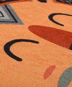 Alfombra de leones para niños - Smile Terracota - close up, thumbnail