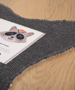 Alfombra de zorros para niños - Smile Gris - close up, thumbnail Alfombra de zorros para niños - Smile Gris - close up, thumbnail