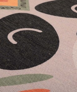 Alfombra de zorros para niños - Smile Gris - close up, thumbnail Alfombra de zorros para niños - Smile Gris - close up, thumbnail