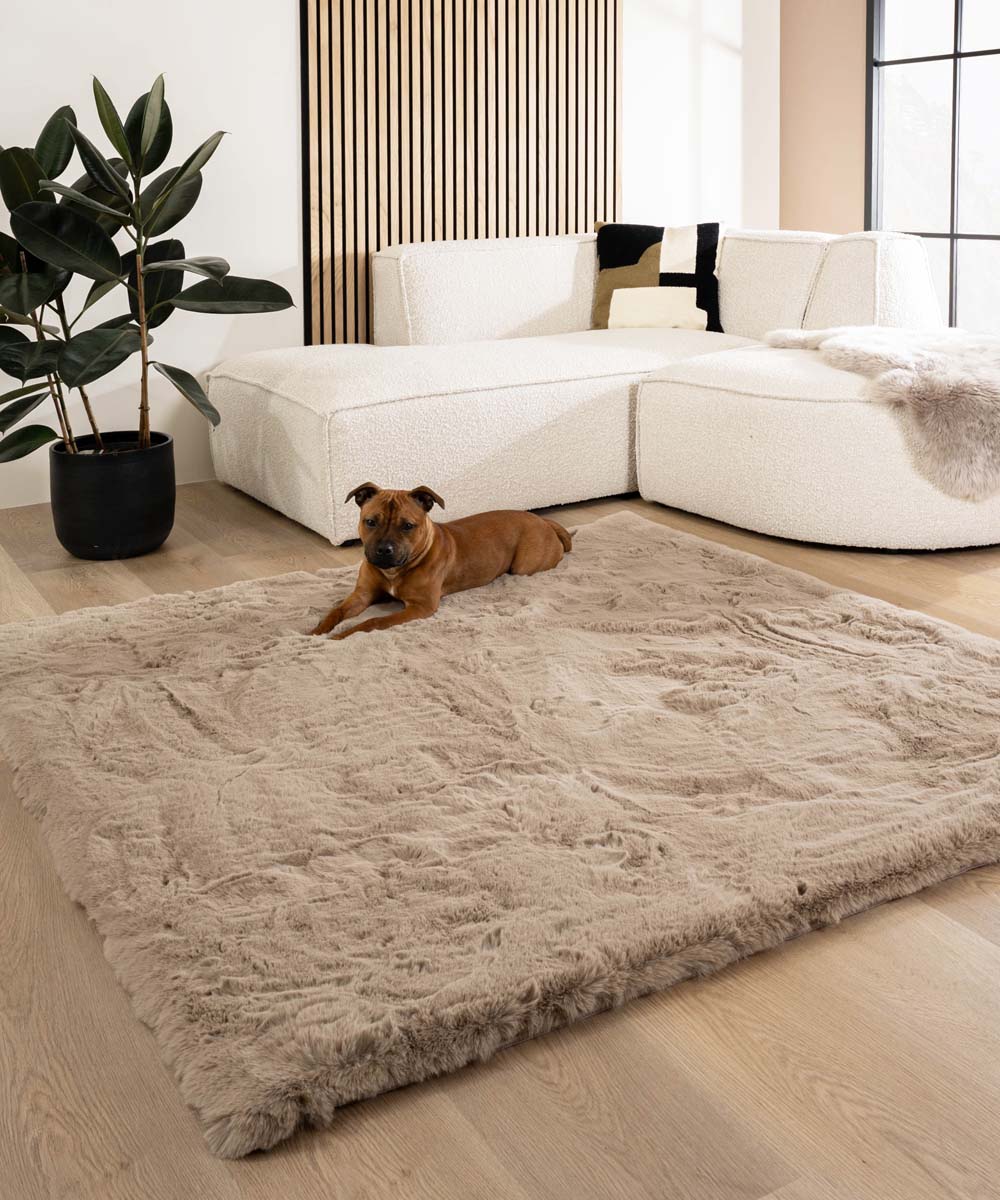 Alfombra cuadrada suave de pelo largo - Comfy Deluxe Tórtola Alfombra cuadrada suave de pelo largo - Comfy Deluxe Tórtola
