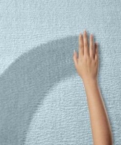 Alfombra redonda suave - Loft azul claro (lavable a 30 °C) - close up, thumbnail Alfombra redonda suave - Loft azul claro (lavable a 30 °C) - close up, thumbnail