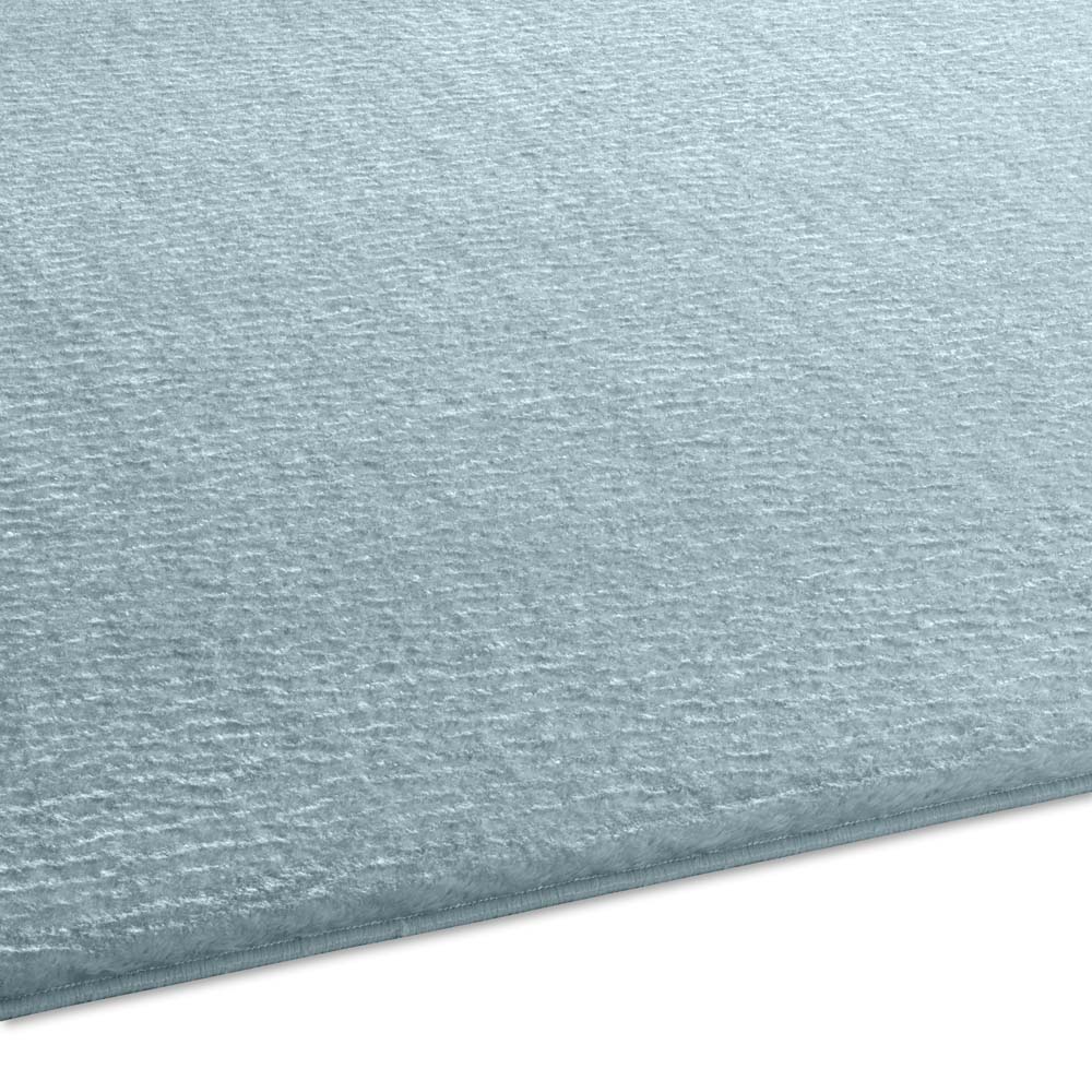 Alfombra redonda suave - Loft azul claro (lavable a 30 °C) - close up Alfombra redonda suave - Loft azul claro (lavable a 30 °C) - close up