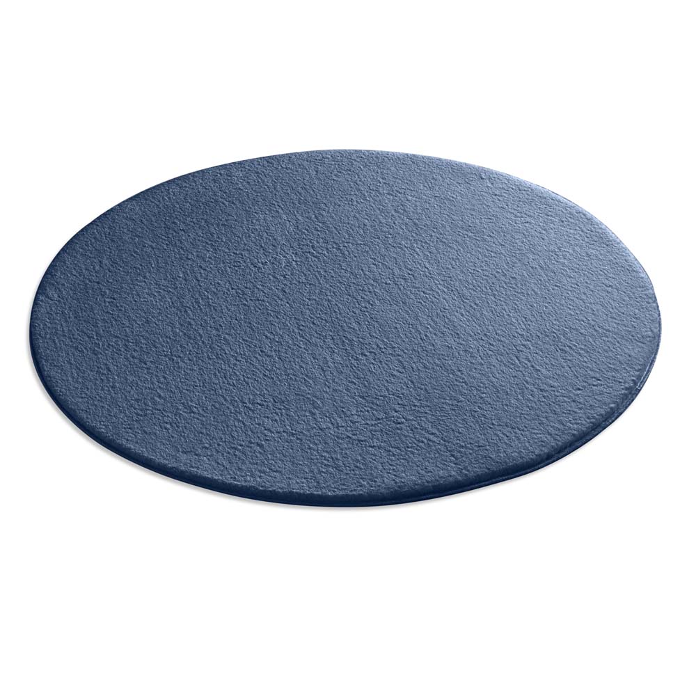 Alfombra redonda suave - Loft azul oscuro (lavable a 30 °C) - overzicht Alfombra redonda suave - Loft azul oscuro (lavable a 30 °C) - overzicht
