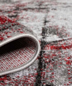 Alfombra abstracta - Arlo rojo - close up, thumbnail