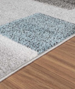 Alfombra moderna - Cleo gris/azul - close up, thumbnail