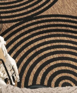 Alfombra yute exterior - Serenity beige/negro