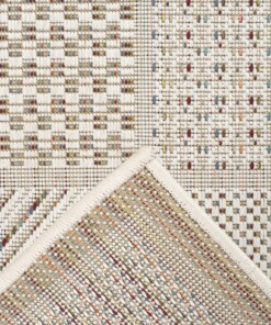 Alfombra exterior cuadros - Lyra crema/multi - close up, thumbnail Alfombra exterior cuadros - Lyra crema/multi - close up, thumbnail