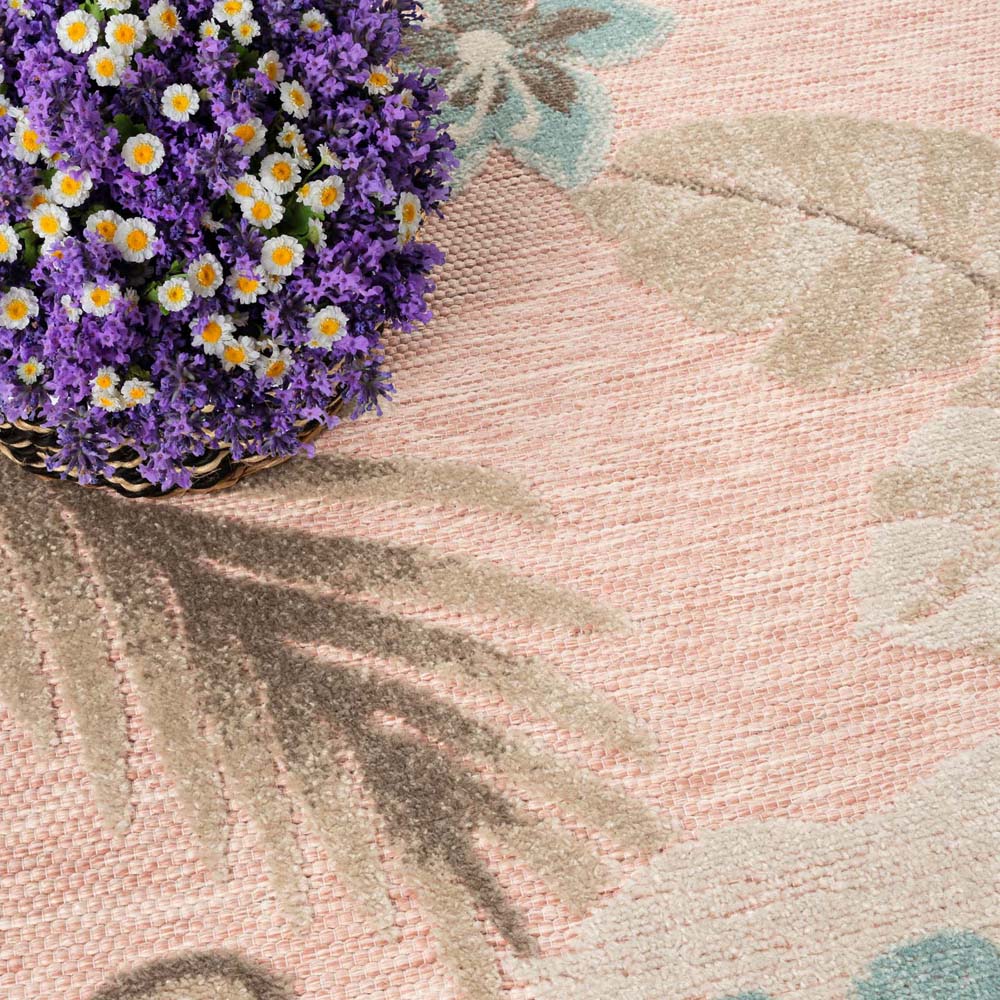 Alfombra exterior flores - Yara rosa - close up Alfombra exterior flores - Yara rosa - close up