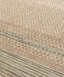 Alfombra Exterior Cuadrada - Corde Cadre Natural/Verde