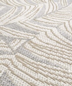Alfombra Exterior Hojas de Palma - Verdance Canopy Blanco/Gris