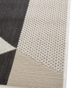 Alfombra Exterior Abstracta - Verdance Celeste Negro/Beige