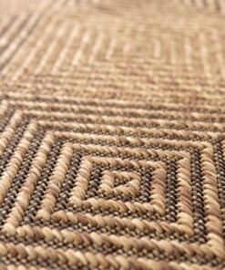 Alfombra Exterior Cuadros - Twill Parquet Marrón/Negro