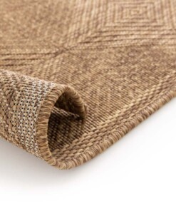 Alfombra Exterior Cuadros - Twill Parquet Marrón